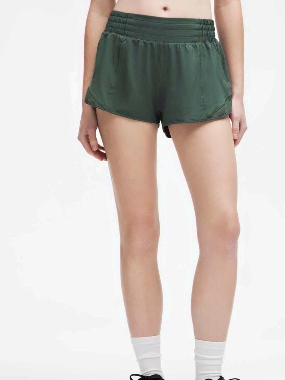 Lululemon Hotty Hot High-Rise Lined Short 2.5" Dark Forest